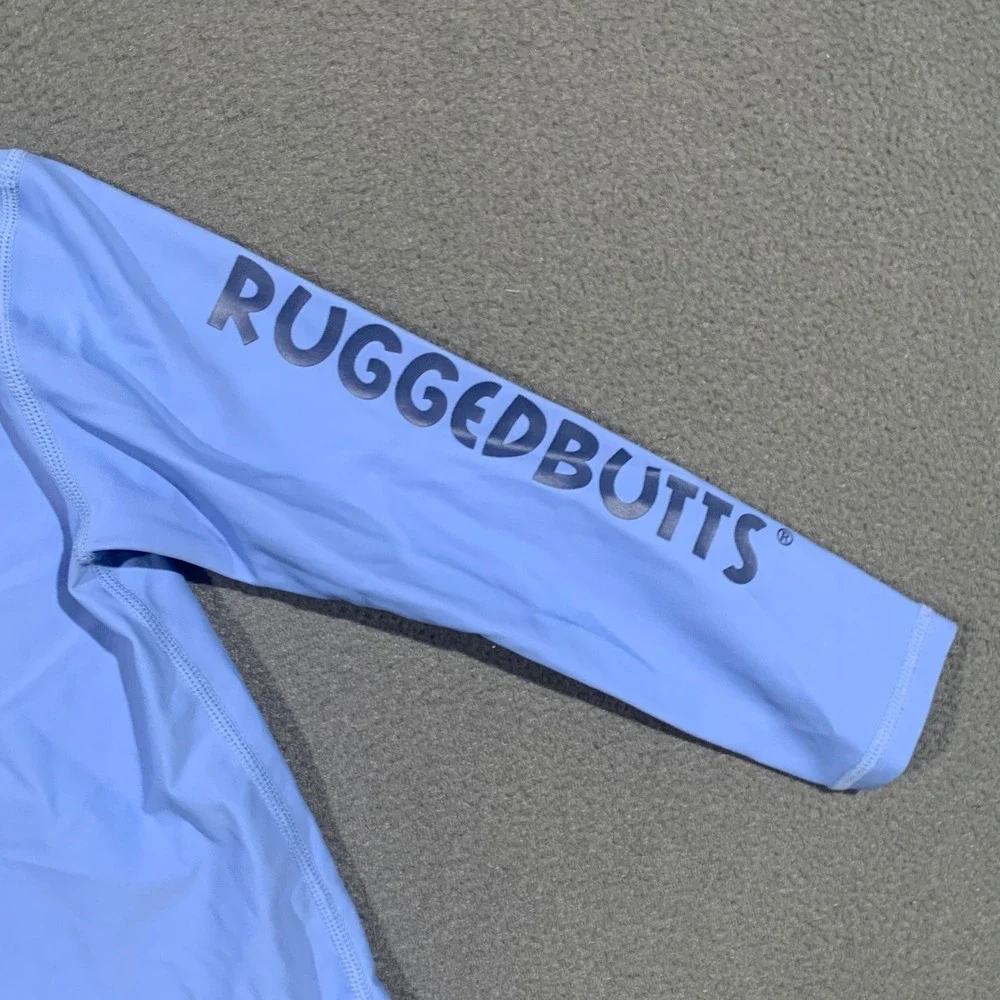 Rugged Butts Boys 3T Long Sleeve Rash‎ Guard Swim Shirt Blue UPF Sun Protection